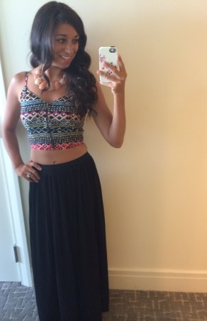 maxi skirt & crop top